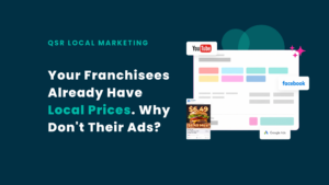 Franchisee local ads with local prices